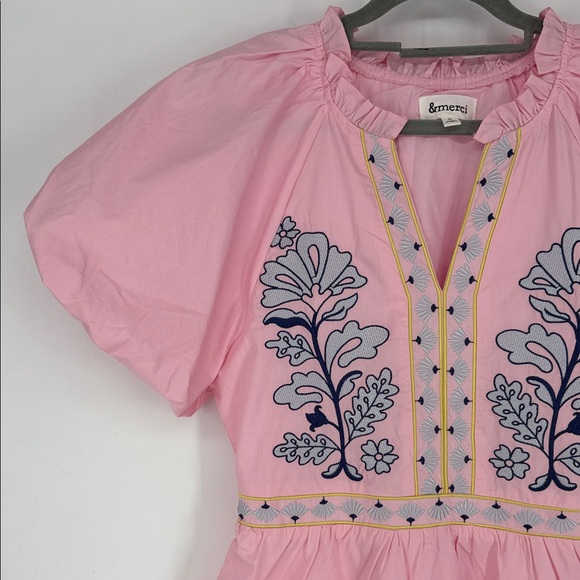 NWOT &merci Pink Floral Embroidered Dress size S - Picture 5 of 10